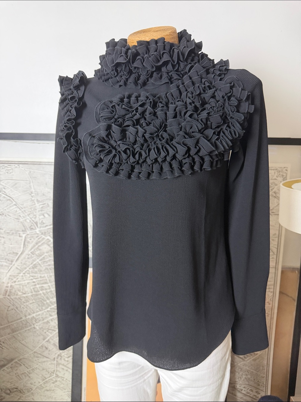 RAQUEL OROZCO black blouse Size S